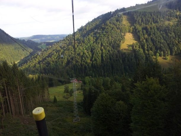 Bergbahnfahrt zum Hochgrat in den Allgäuer Alpen