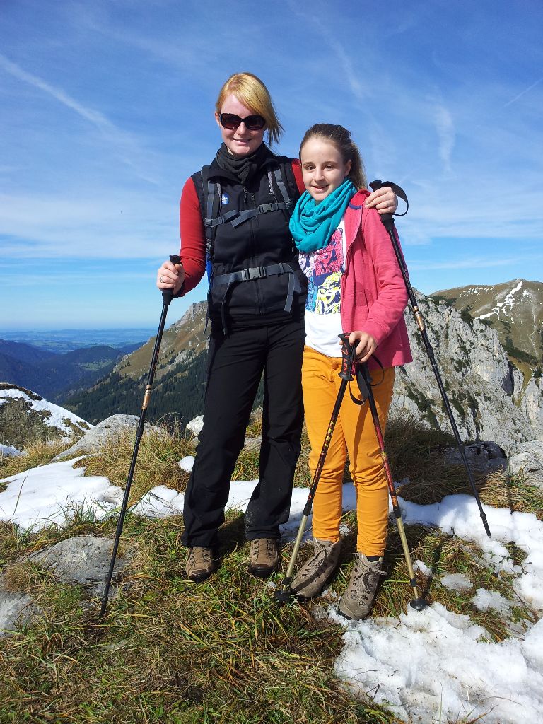 Wandern in den Alpen - mit Ausblick