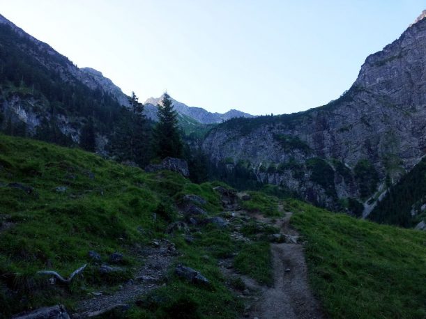 Aufstieg zum Gaisalpsee der Allgäuer Alpen