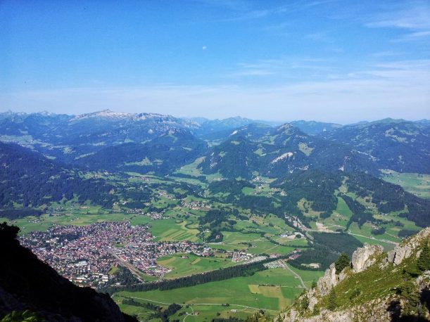 Aussicht ins Tal der Allgäuer Alpen