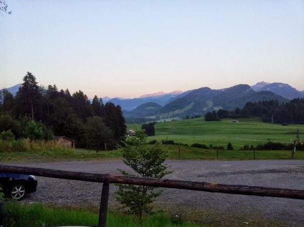 Wanderparkplatz in Reichenbach bei Oberstdorf im Allgäu