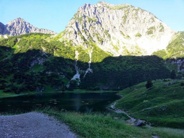 Blick vom Gaialpsee in den Allgäuer Alpen