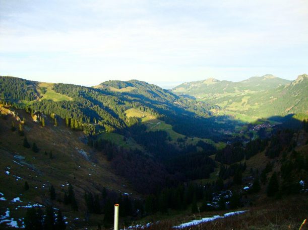 Ausblick vom Jochschrofen in Richtung des Wertacher Hörnles