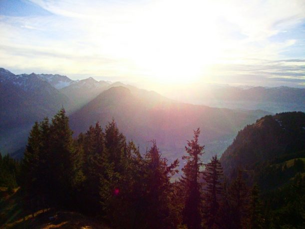 Der Sonnenuntergang vom Jochschrofen aus