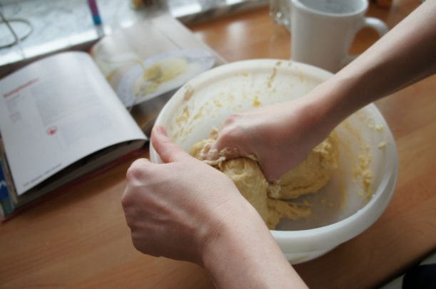 Vermischen des Teiges