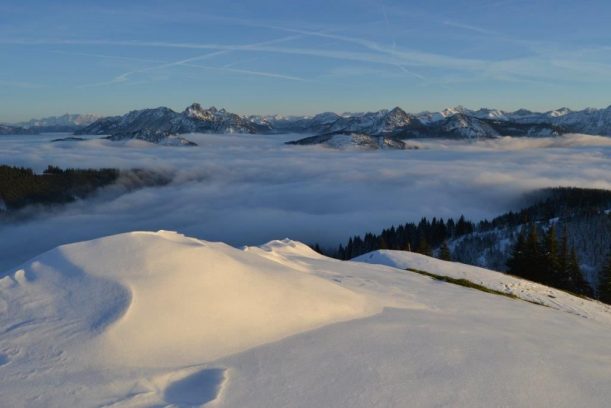 Bayern Alpen Allgäu Winter Wandern