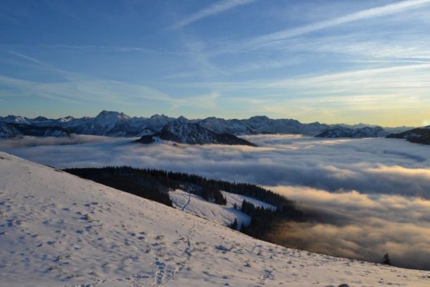 Bayern Alpen Allgäu Winter Wandern