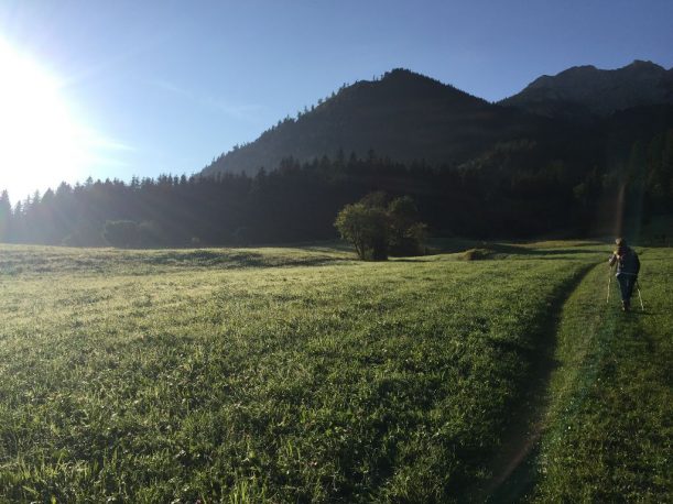 Über Felder und Wiesen zum Einstieg der Reichenbachklamm