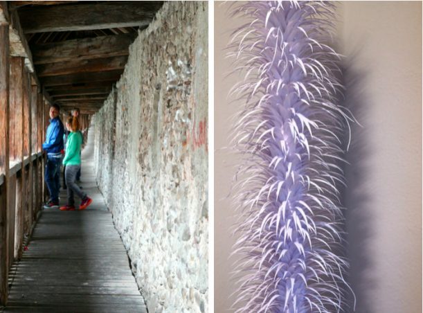 Lebendige Stadt: Teenager auf der Mauer, Künstler im Turm von Isny