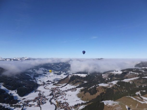 Am letzen Tag konnte nur im Tannheimertal gefahren werden da rund herum ein Wolkenmeer lag 