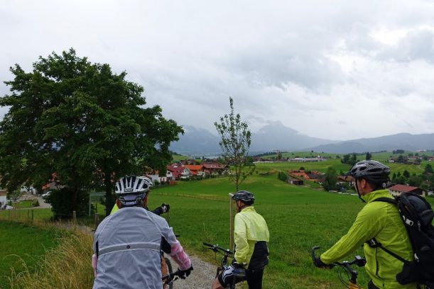 Blick über Rieden am Forggensee Richtung Säuling