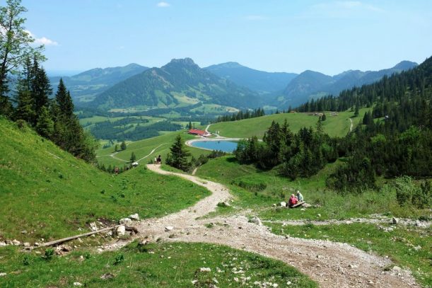 Ausblick von Wiedhag-Alpe ins Tal