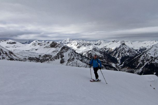 Panaormaaussicht auf der Skitour in den Allgäuer Alpen
