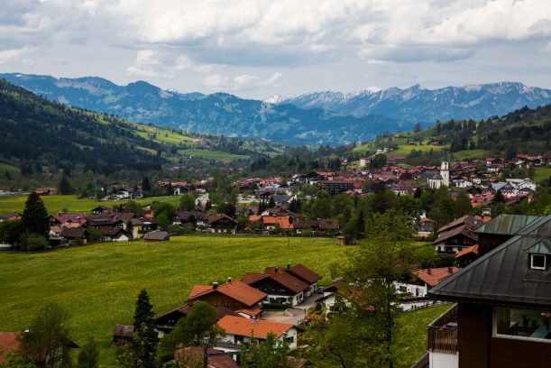 Blick über Bad Hindelang - Auf der Abkürzung der Radrunde Allgäu