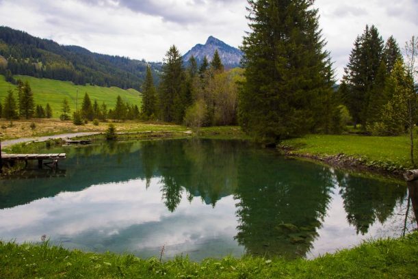 Der Fischteich im Tannheimer Tal - liegt auf der Radrunde Allgäu