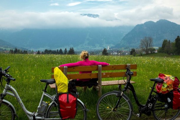 Blick über Pfronten - Lieblingsplatz auf der Radrunde Allgäu.