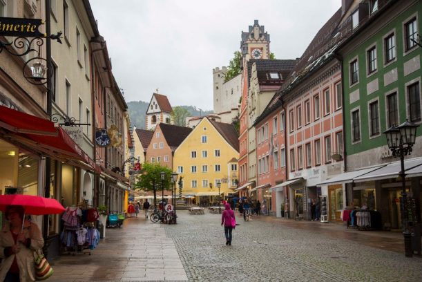 Füssen im Regen an der Radrunde Allgäu.