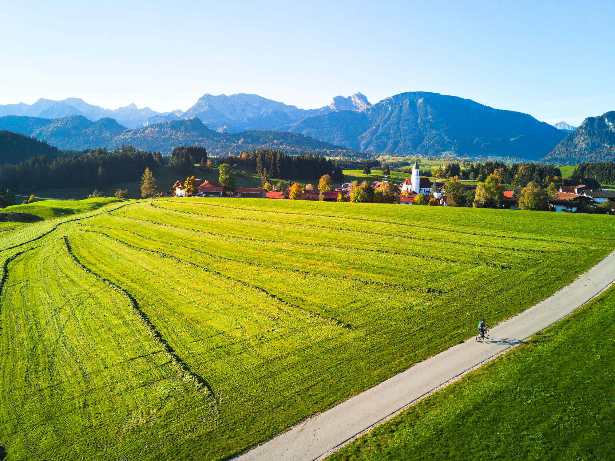 Radfahren Ostallgäu Herbst Voralpenland