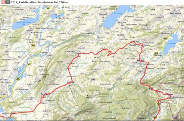 Rad-Marathon Tannheimer Tal Streckenänderung