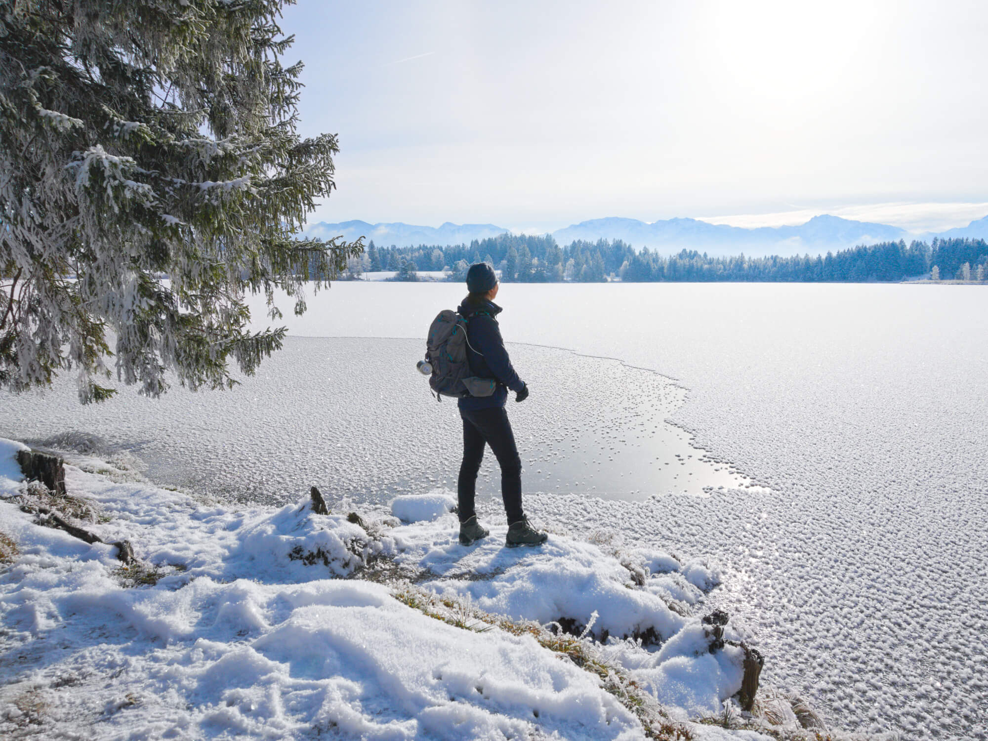 Winterwandern Ostallgäu Lechbruck nach Roßhaupten